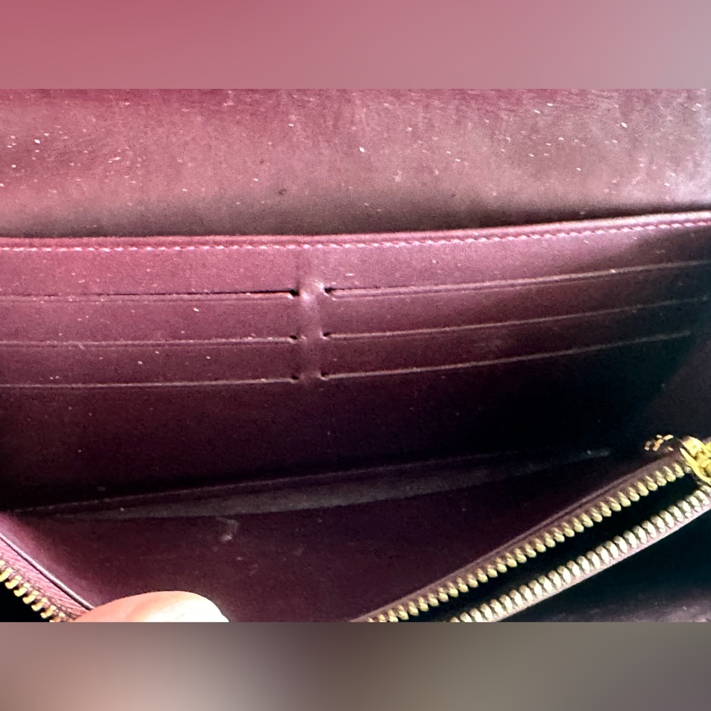 Louis Vuitton Burgundy Wallet with Signature Monogram - Picture 12 of 14